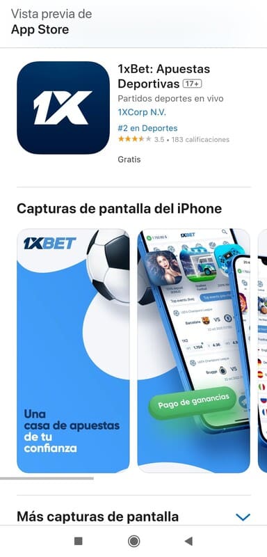 1xBet App Store